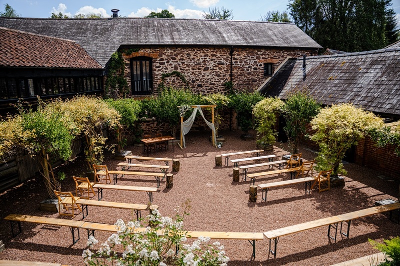 Wedding Venues Devon Valleyside Barn Outside