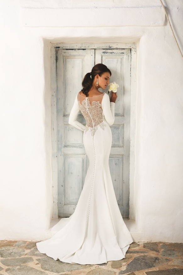 sachin and babi light blue dress Winter Wedding Dresses for 2025: Timeless Styles for the Modern Bride main image 0