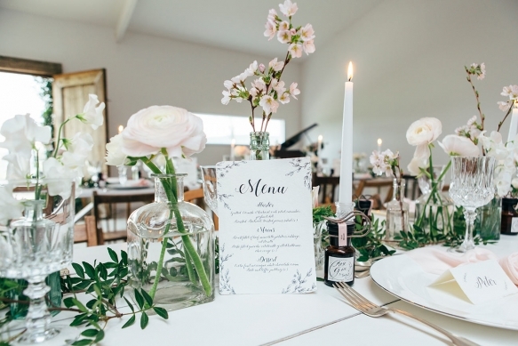 Wedding table styling