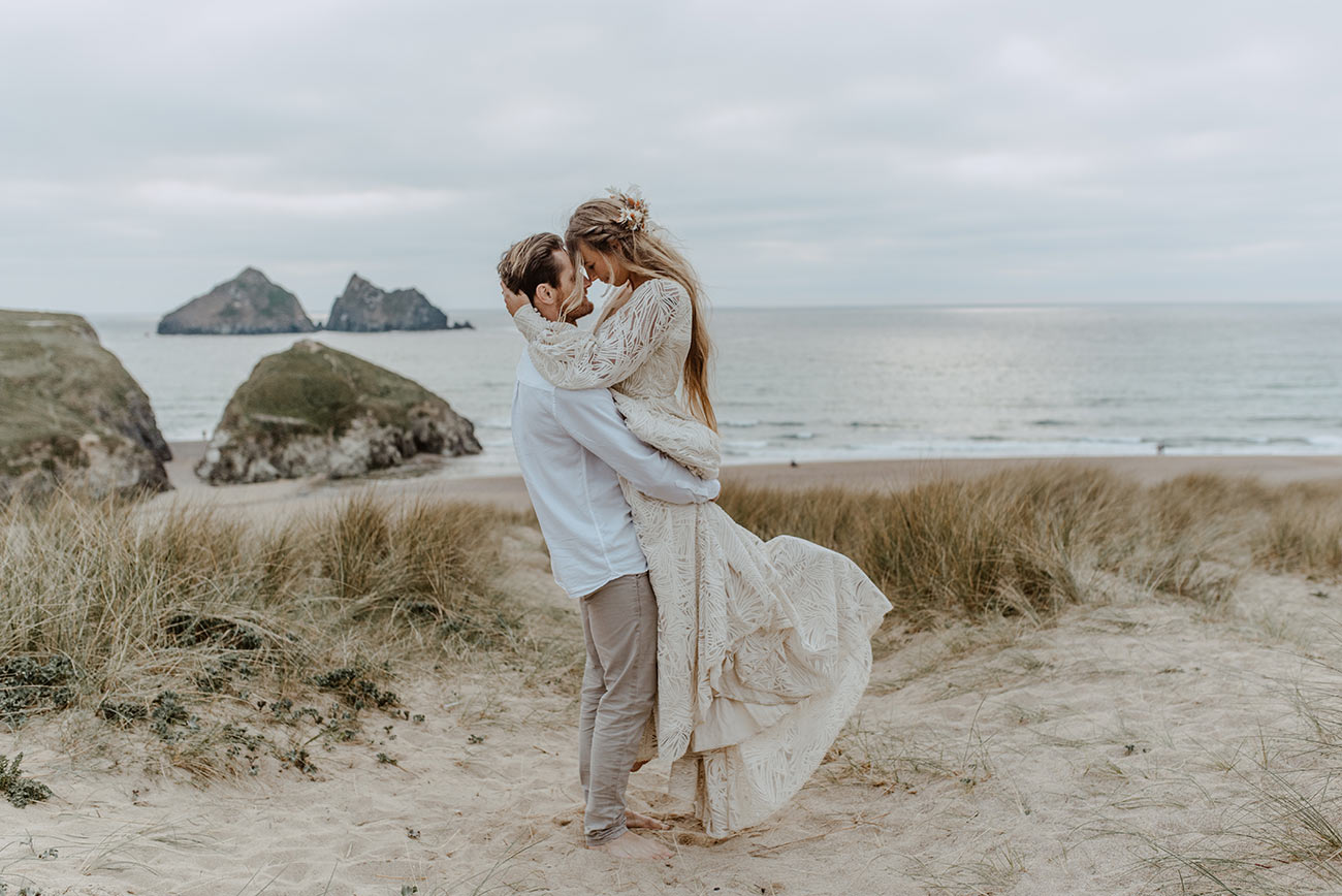 Wedding Newquay Cornwall Boho 124