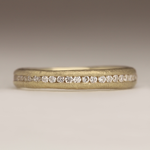 Ctyellowgoldand1mmdiamondschannelseteternityring