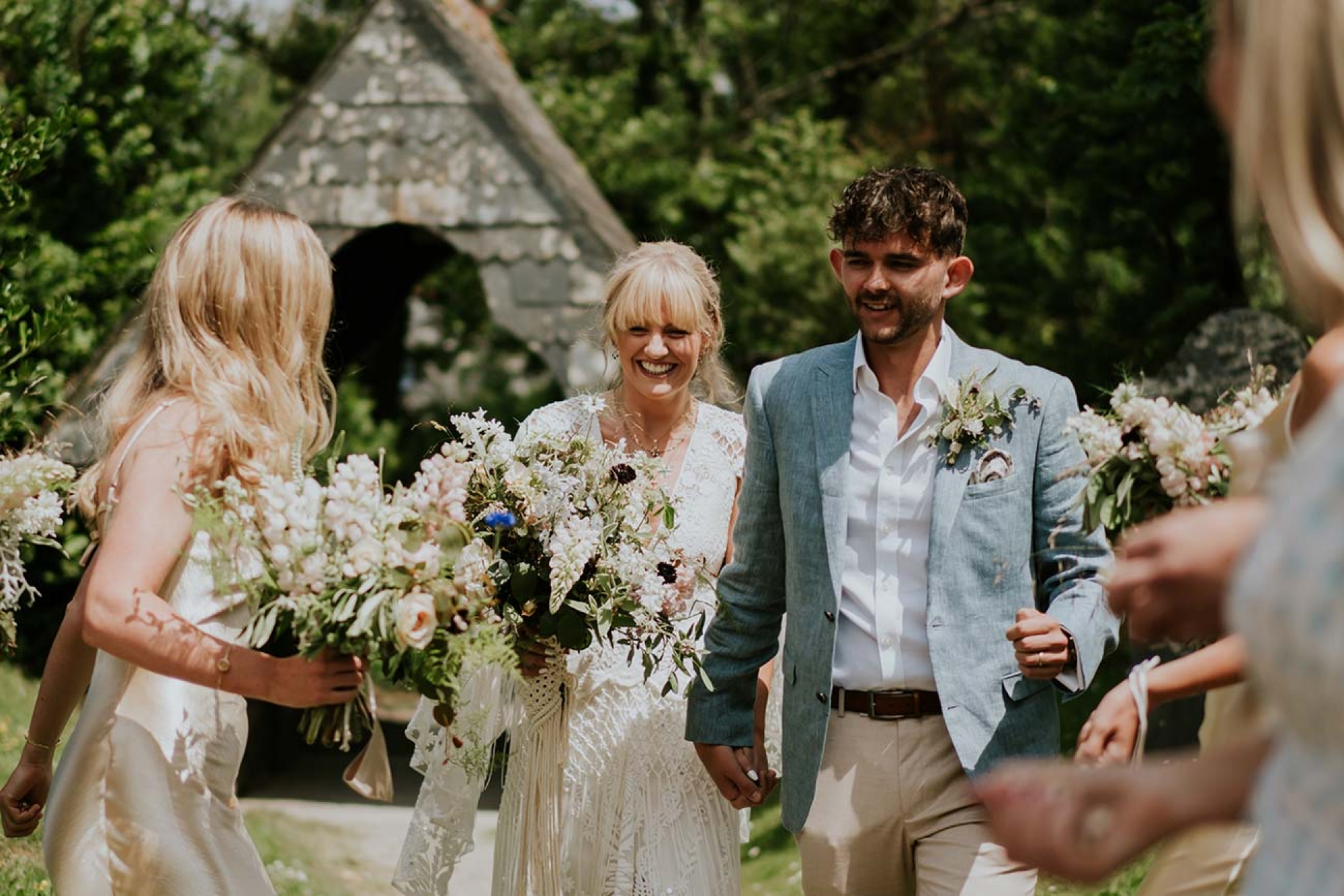 Beth And Ben Porthilly Rock Wedding Cornwall 00148