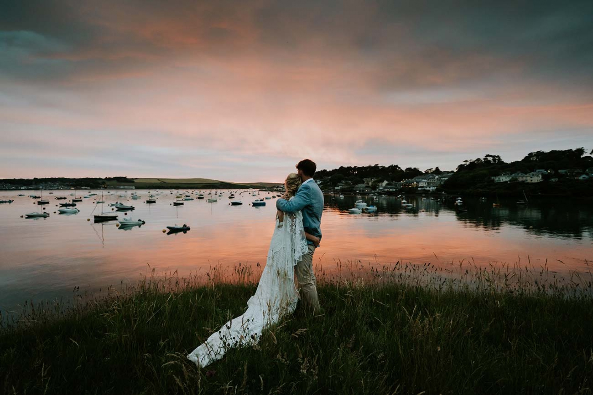 Beth And Ben Porthilly Rock Wedding Cornwall 00557