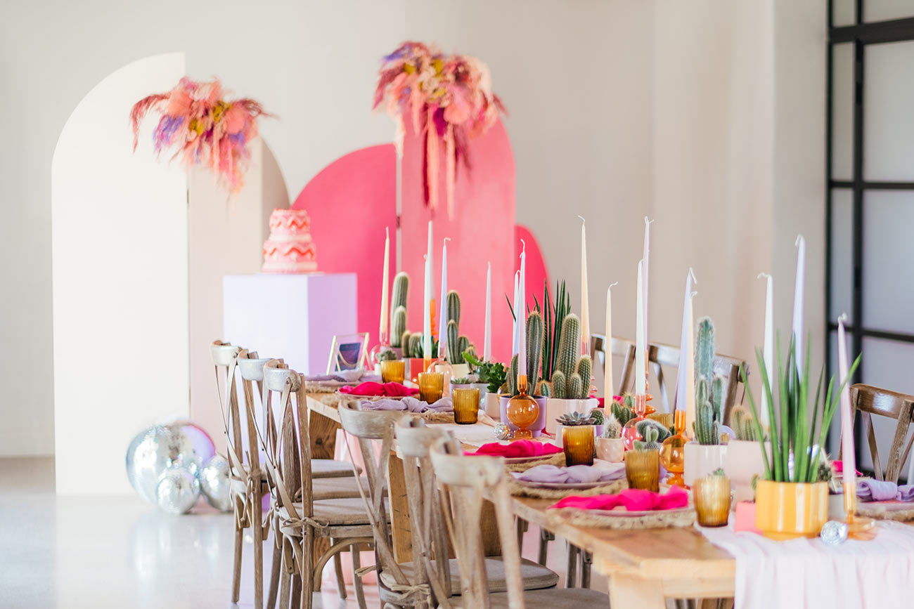 Brickhouse Vineyard Devon Styled Shoot Pink Colourful Sustainable Wedding15