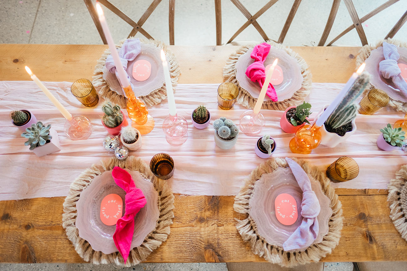 Brickhouse Vineyard Devon Styled Shoot Pink Colourful Sustainable Wedding7