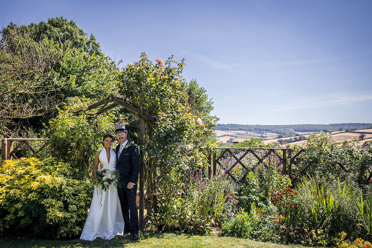 Dani Charlie Real Wedding Marquee Garden Countryside Bride Groom5