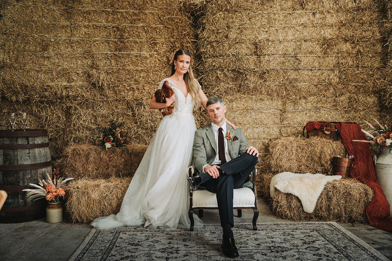 Country Bride & Groom Styling