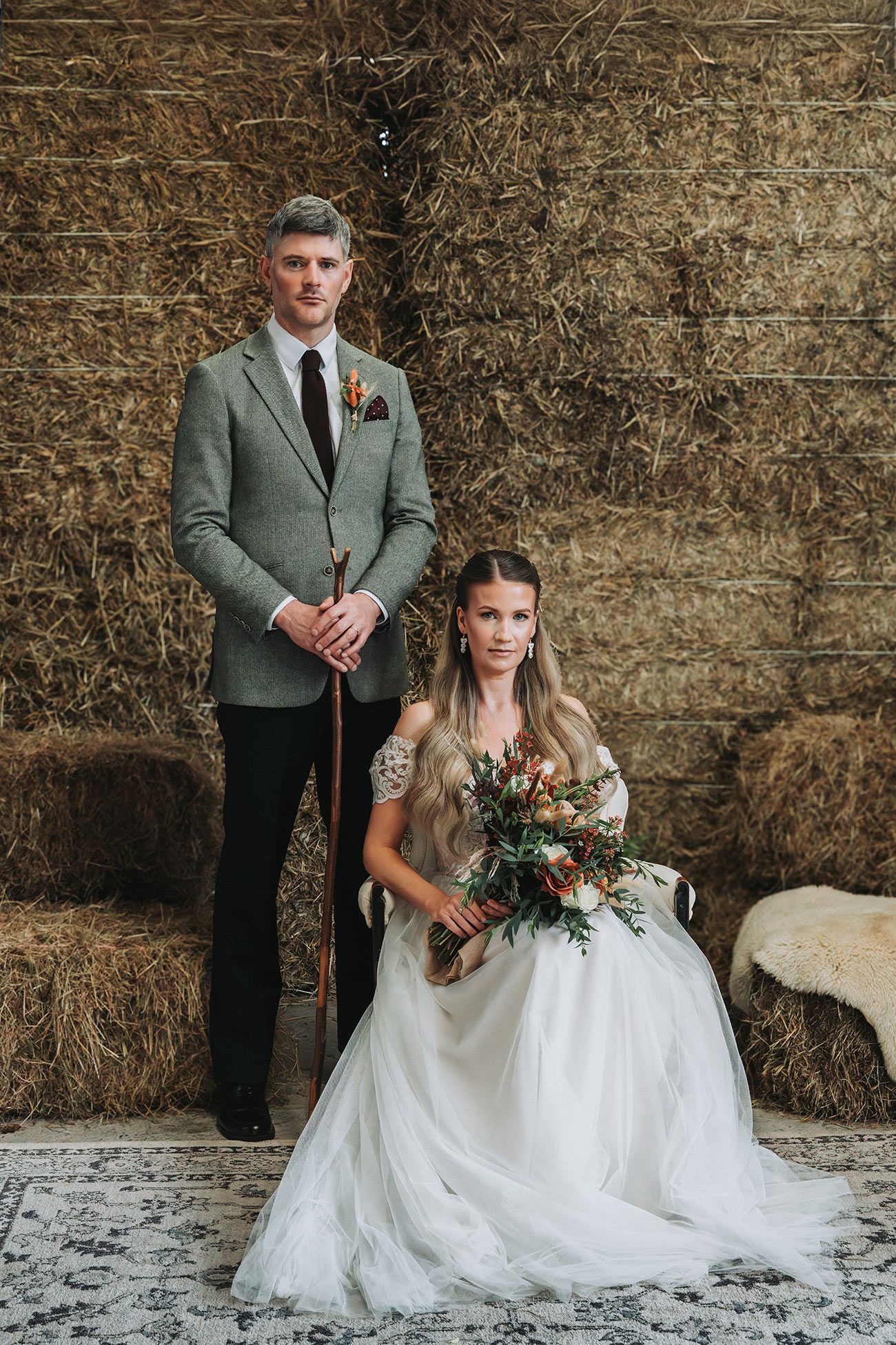 Country Bride & Groom Styling