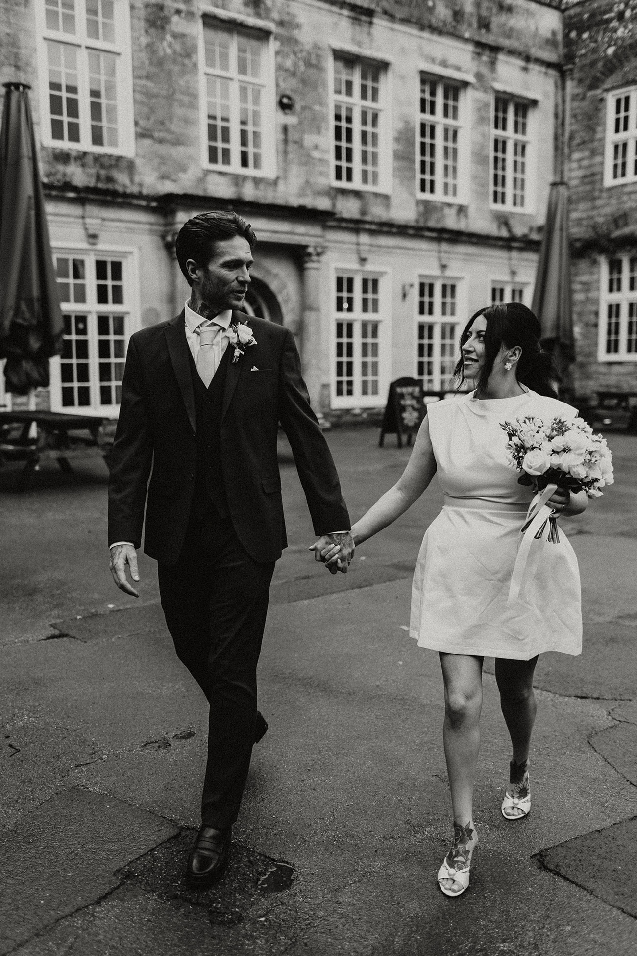 Bride & Groom walking