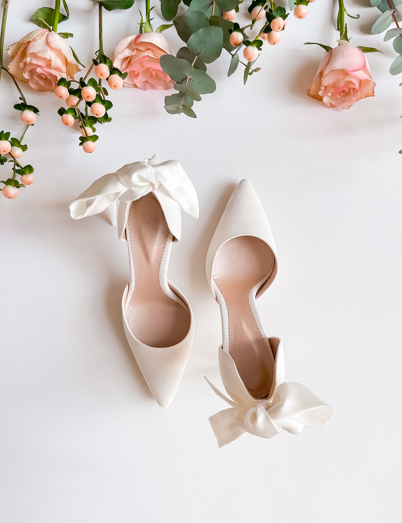 EMMY LONDON Harriet Mid Ivory With Flowers Large