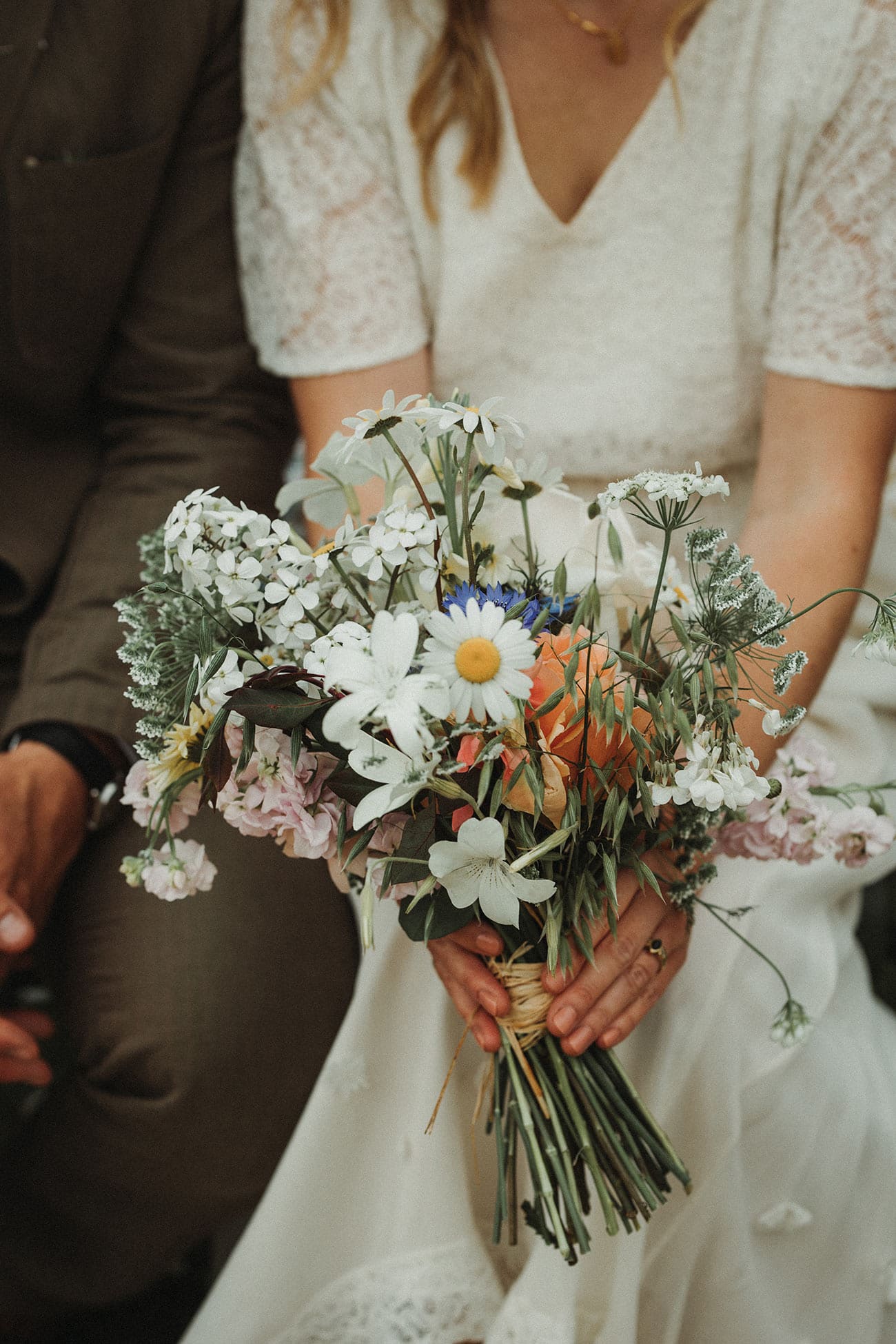 Bride's bouquet made of wildflowers