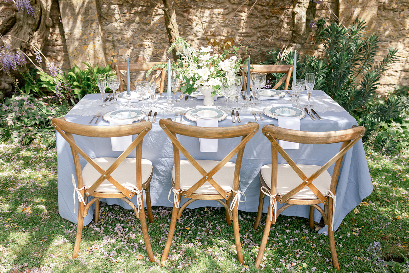 French Blue Styled Shoot Reception7