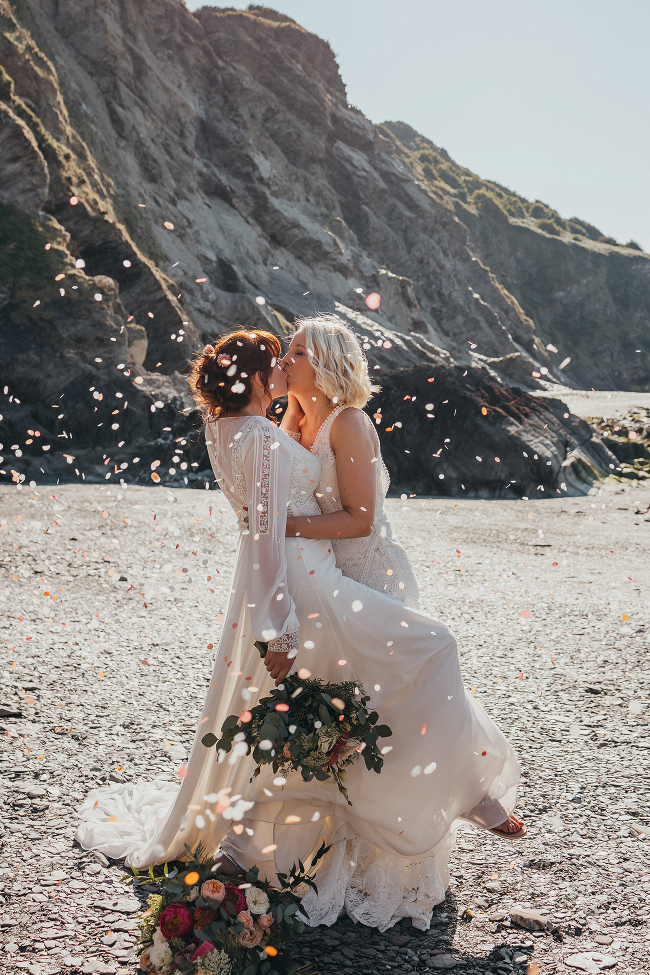 Jess Ruth Real Wedding Tunnels Beaches Cornwall Coastal Bride5