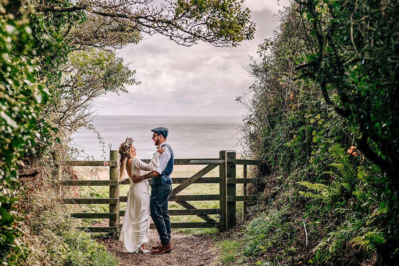 Lauren Luke Real Wedding Tredudwell Manor Cornwall Autumn Bride Groom1
