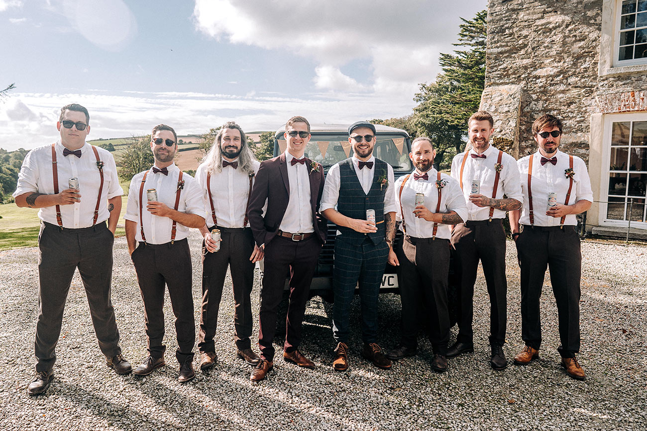 Lauren Luke Real Wedding Tredudwell Manor Cornwall Autumn Bride Groom10