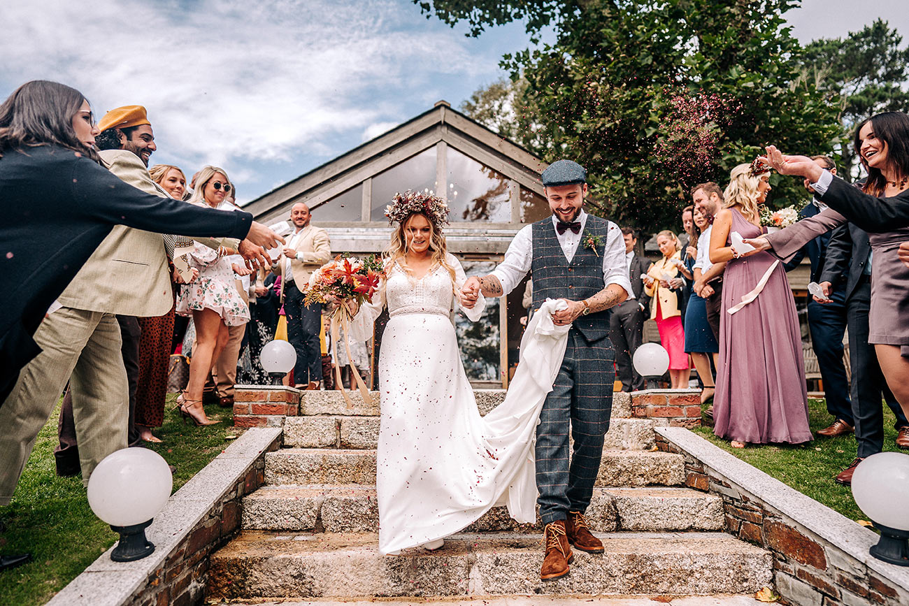 Lauren Luke Real Wedding Tredudwell Manor Cornwall Autumn Bride Groom13