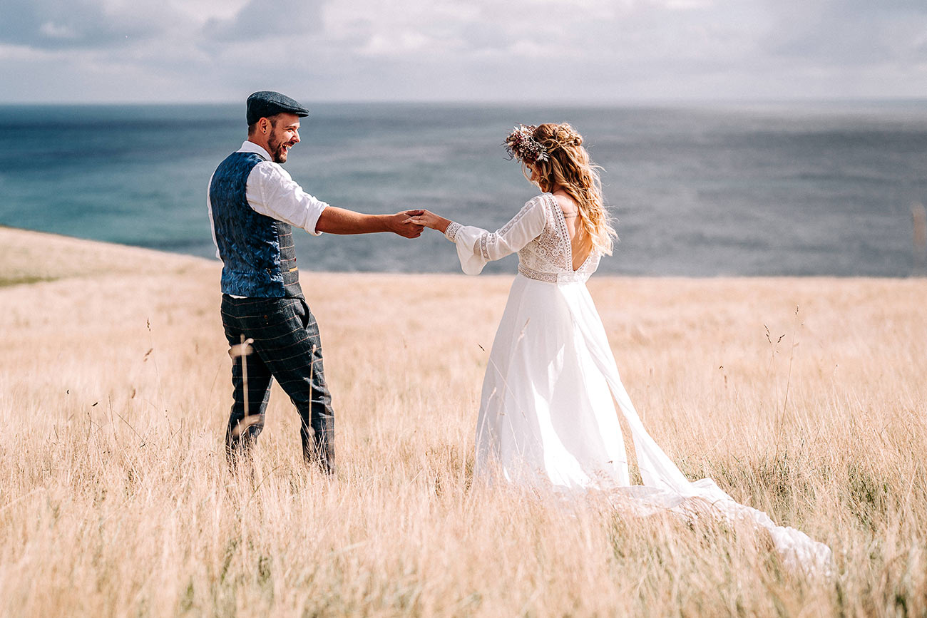 Lauren Luke Real Wedding Tredudwell Manor Cornwall Autumn Bride Groom17