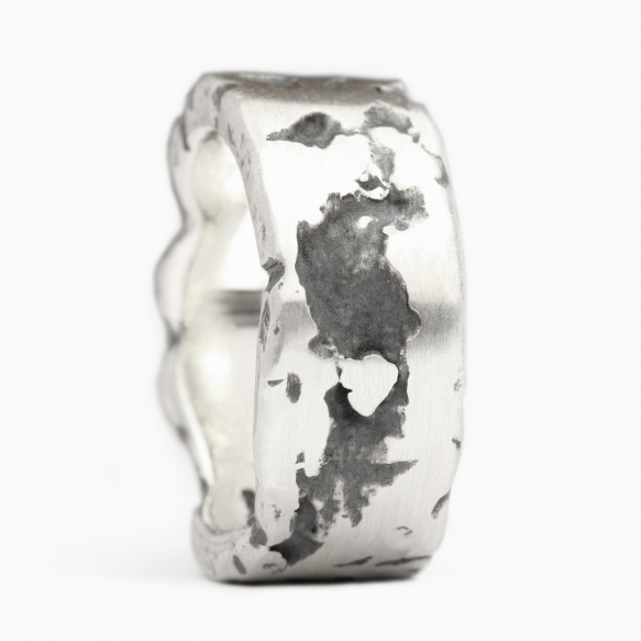 R52B9mm SilverRockRingwhite(2)