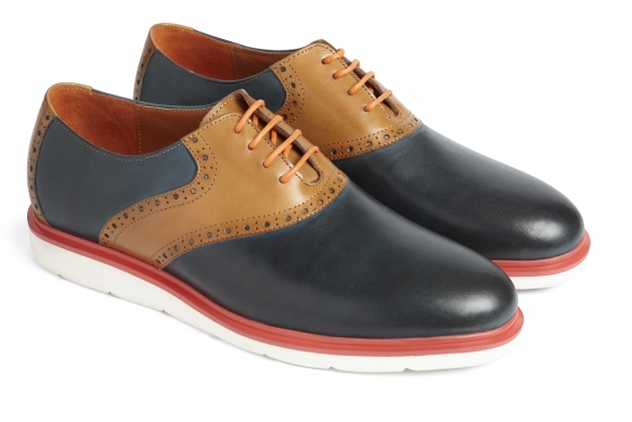 SimonCarterSaddleShoeBlueandTanProfilePR(1)