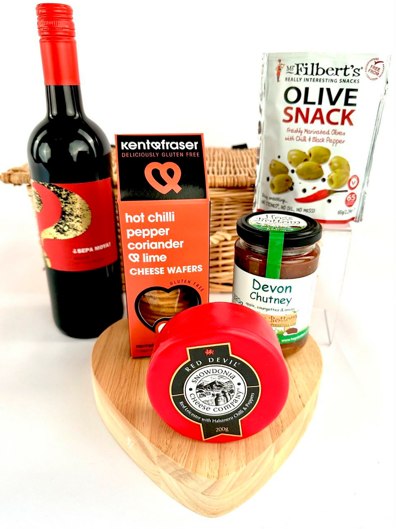 Valentines Cheese And Wine Hamper 
