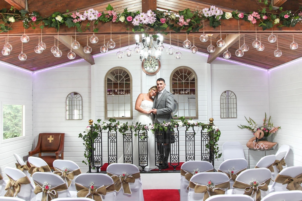 WeddingVenuesCornwallBlackwaterFarmGWR Bride And Groom