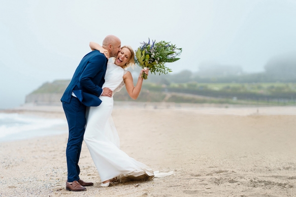 Bride on a beach