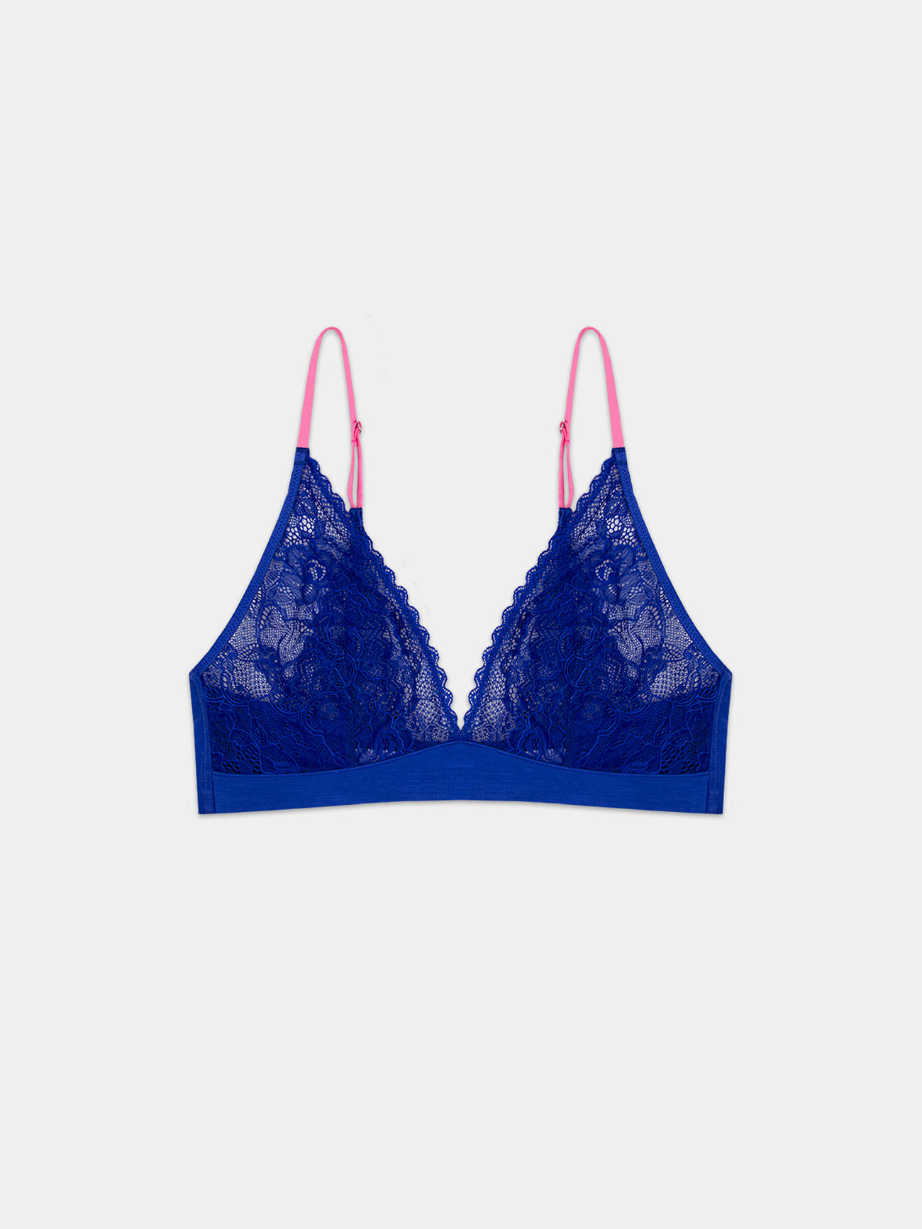 Yves Blue Lace Triangle Bra