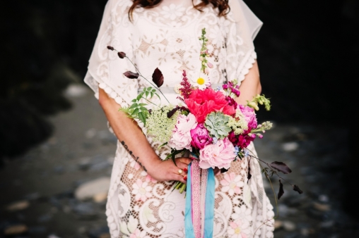 Beach Boho Wedding Cornwall Devon11