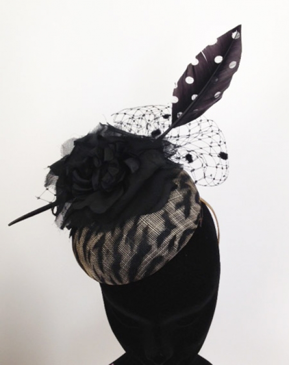 Black Feather Occasion Races Hat