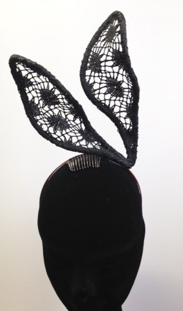 Black Headpiece Hire Occasion