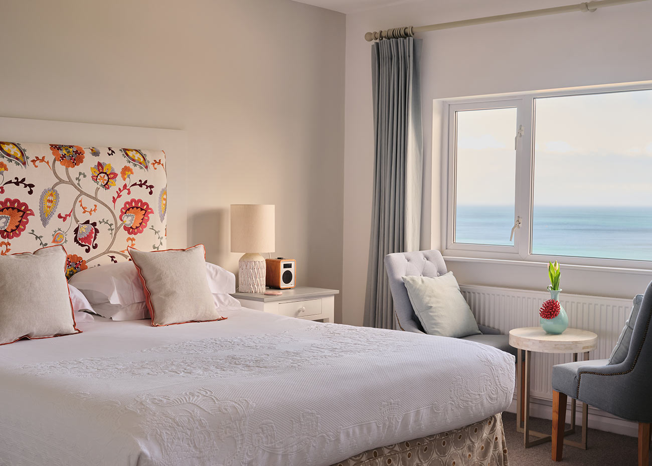 Boskerris Hotel Cornwall Wedding Venue Bride Groom1