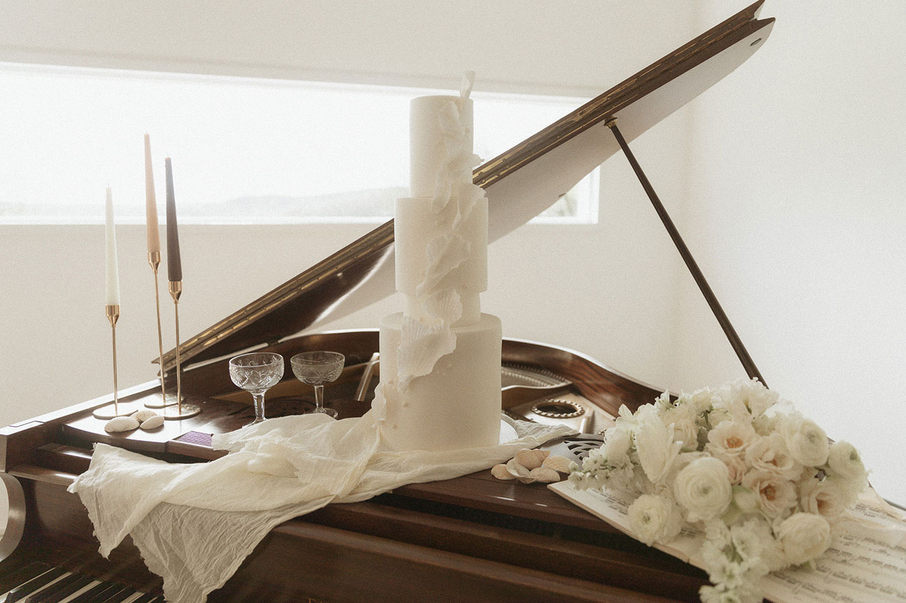 Coastal Cornwall Sea Wedding Styling Bride Groom Reception5