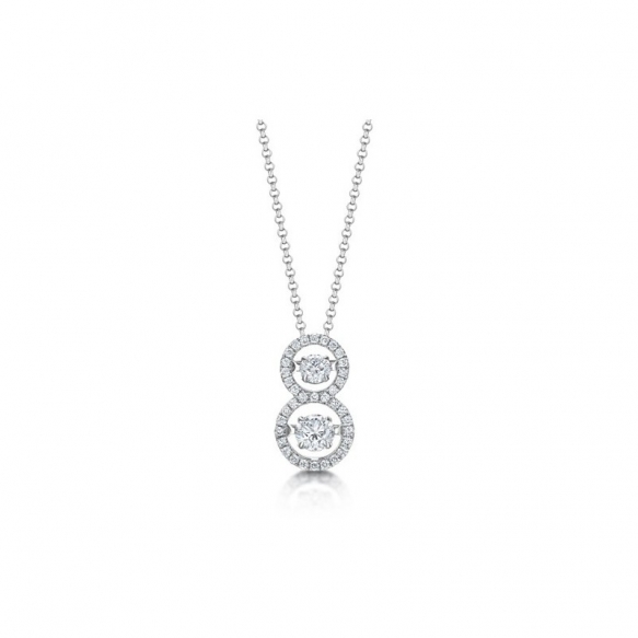 Diamond Shimmer Pendant In 18ct White Gold