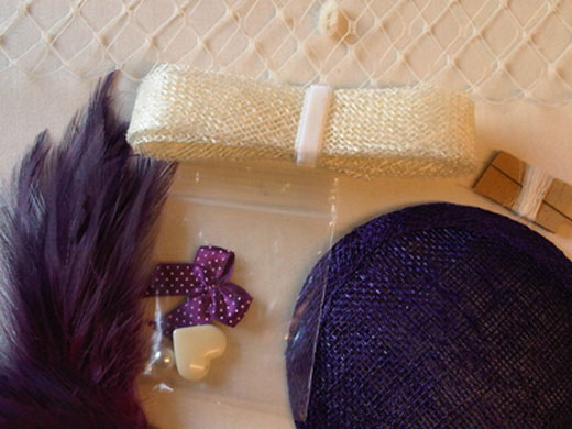 Fascinator Kit Pack Purple 