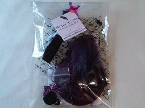 Fascinatorkitpack,berryblack