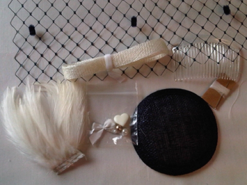 Fascinatorkits Navyandcream