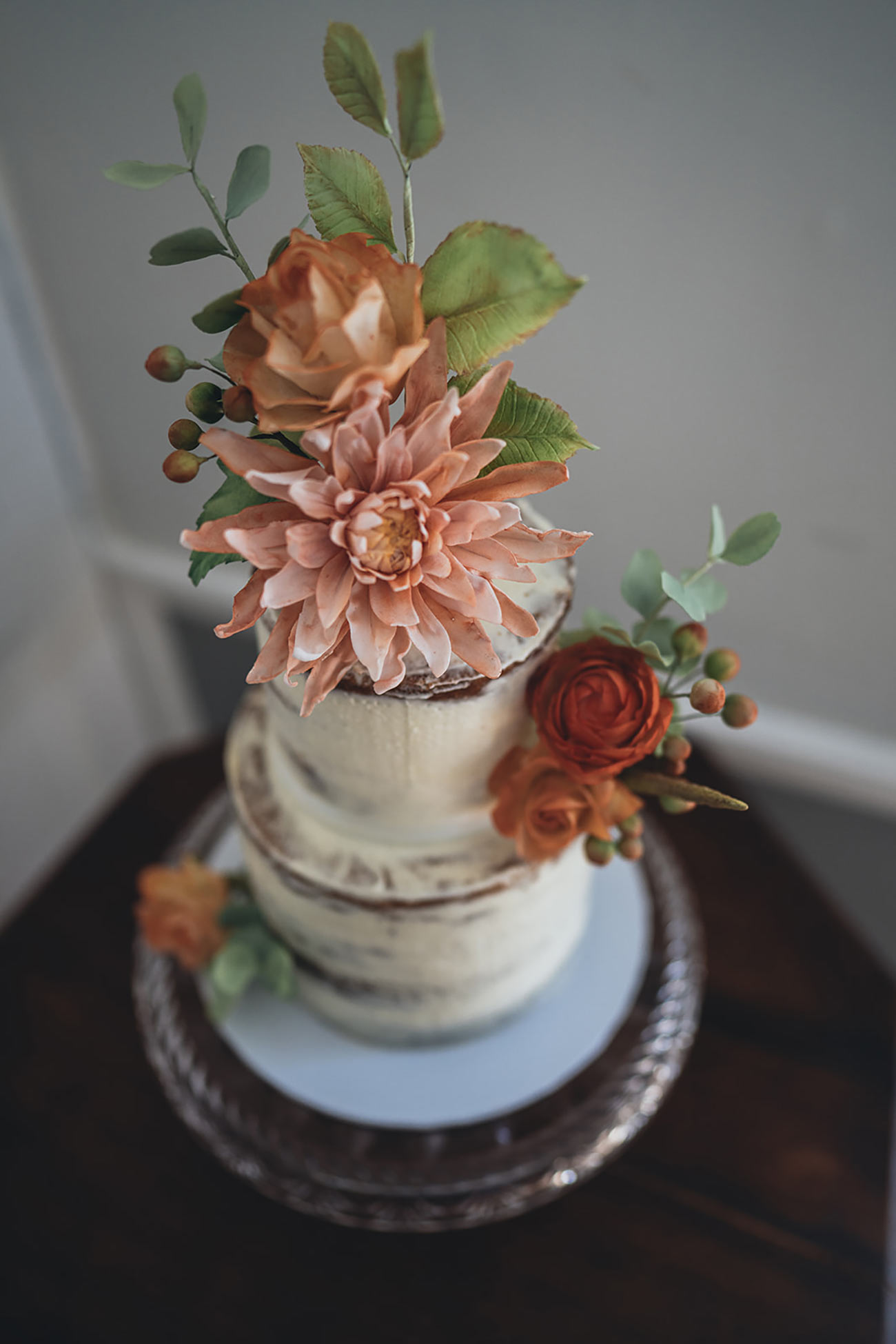 Flower Cakes Wed Feature Cornwall Devon Bride Groom5