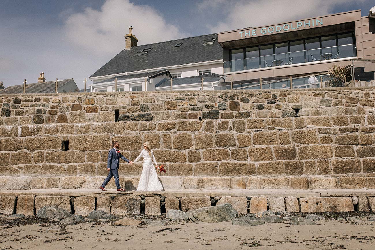 Godolphin Marazion Wedding Shoot Coastal Wed Cornwall Bride Groom1