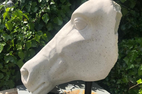 Horse Head Sculpture Close Up