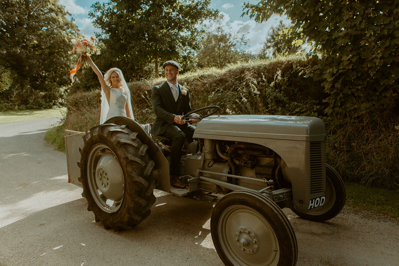 Kat Josh Real Wedding Devon Flowers Bride Groom12