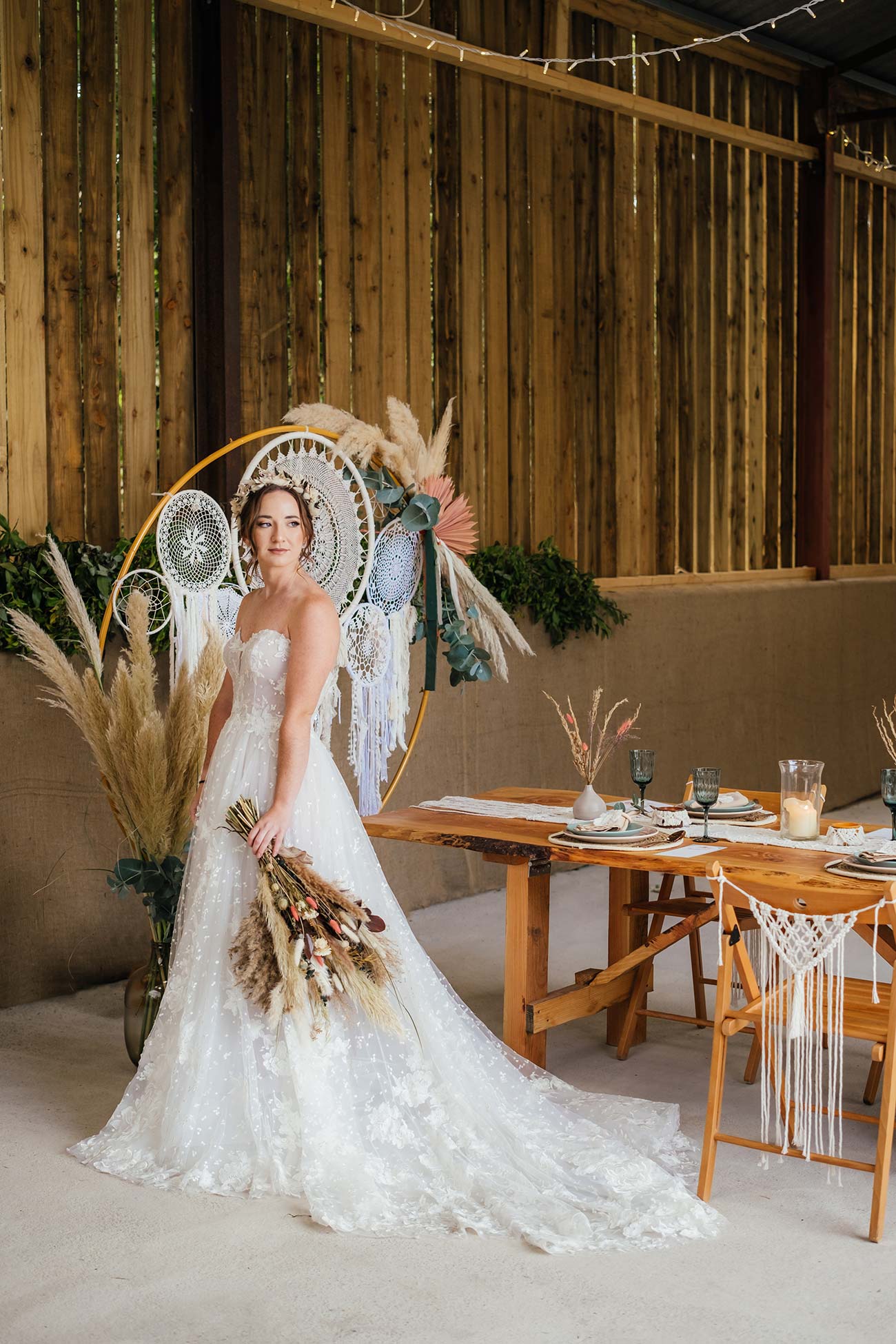 Macrame Shoot Boho Wedding Wed Bride Groom8