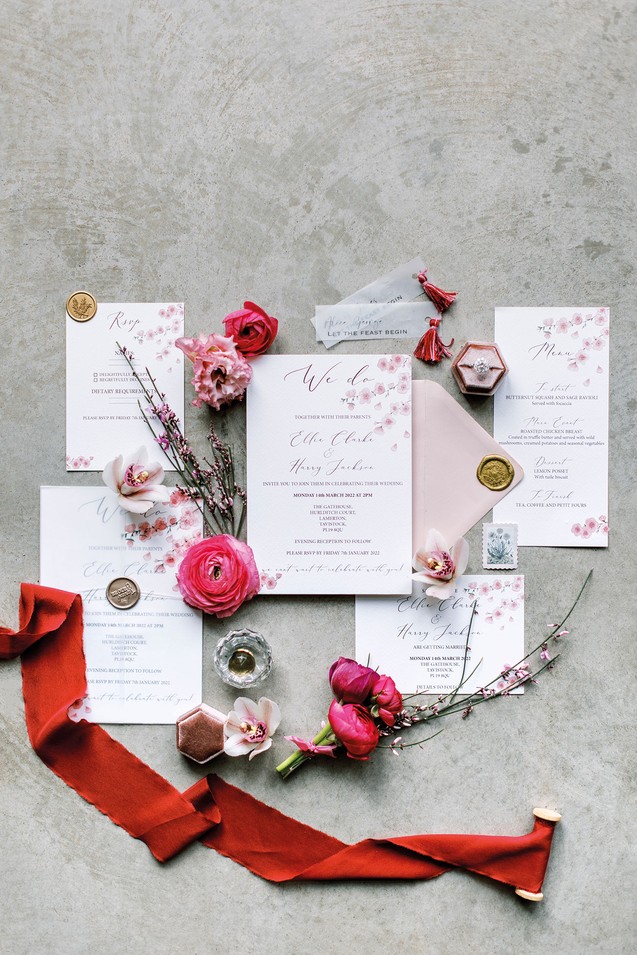 Magenta Styled Shoot Pink Wedding Styled Shoot Devon14