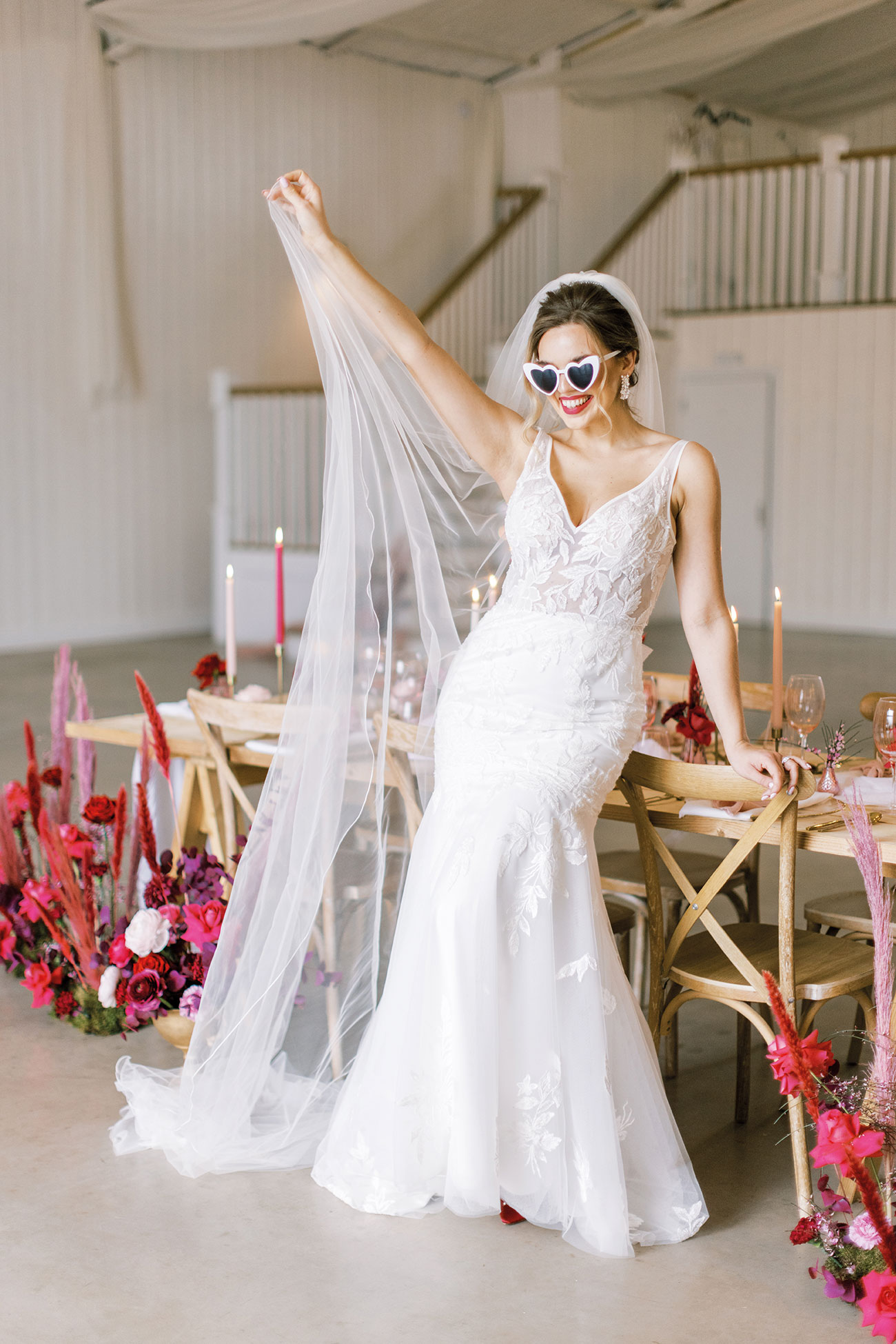 Magenta Styled Shoot Pink Wedding Styled Shoot Devon4