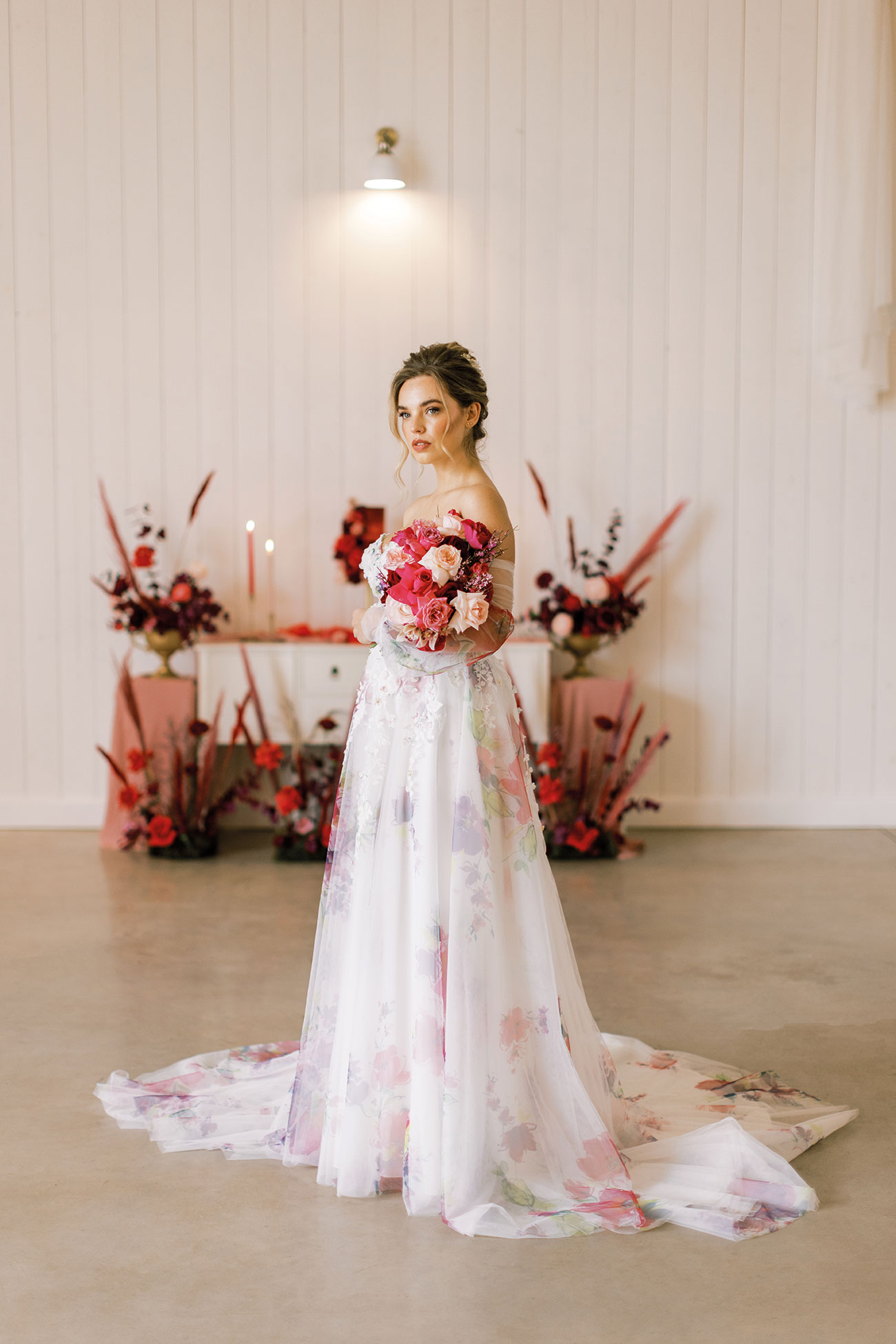 Magenta Styled Shoot Pink Wedding Styled Shoot Devon5