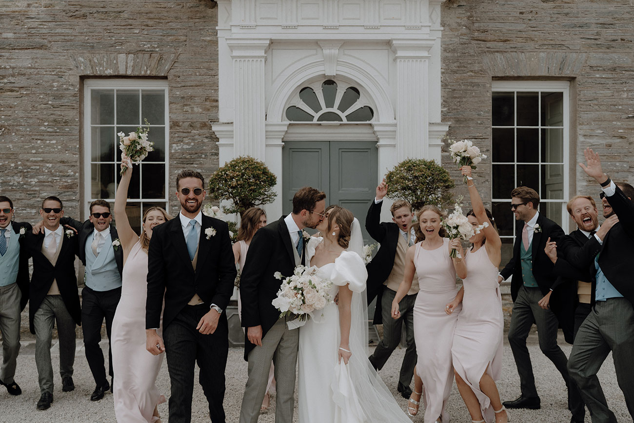 Real Wedding Boconnoc Cornwall Country Flowers Bride Groom10