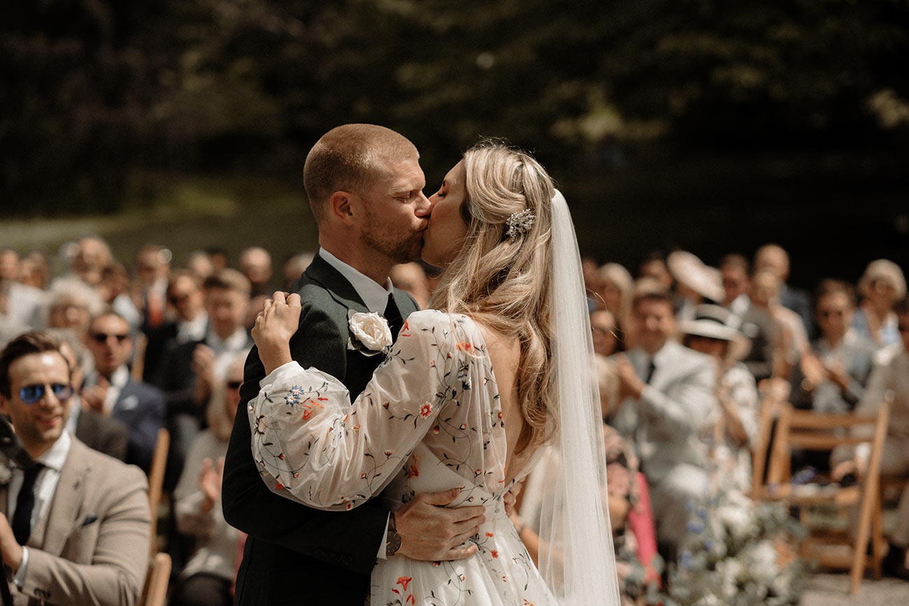 Real Wedding Bride Groom Pencarrow Cornwall Ceremony