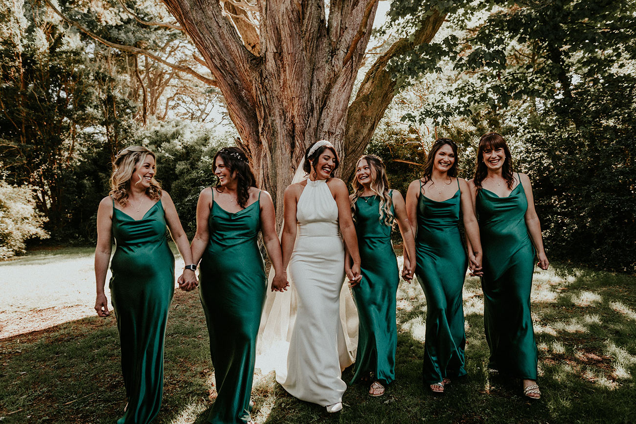 Real Wedding Cornish Camels Bride Bridesmaids