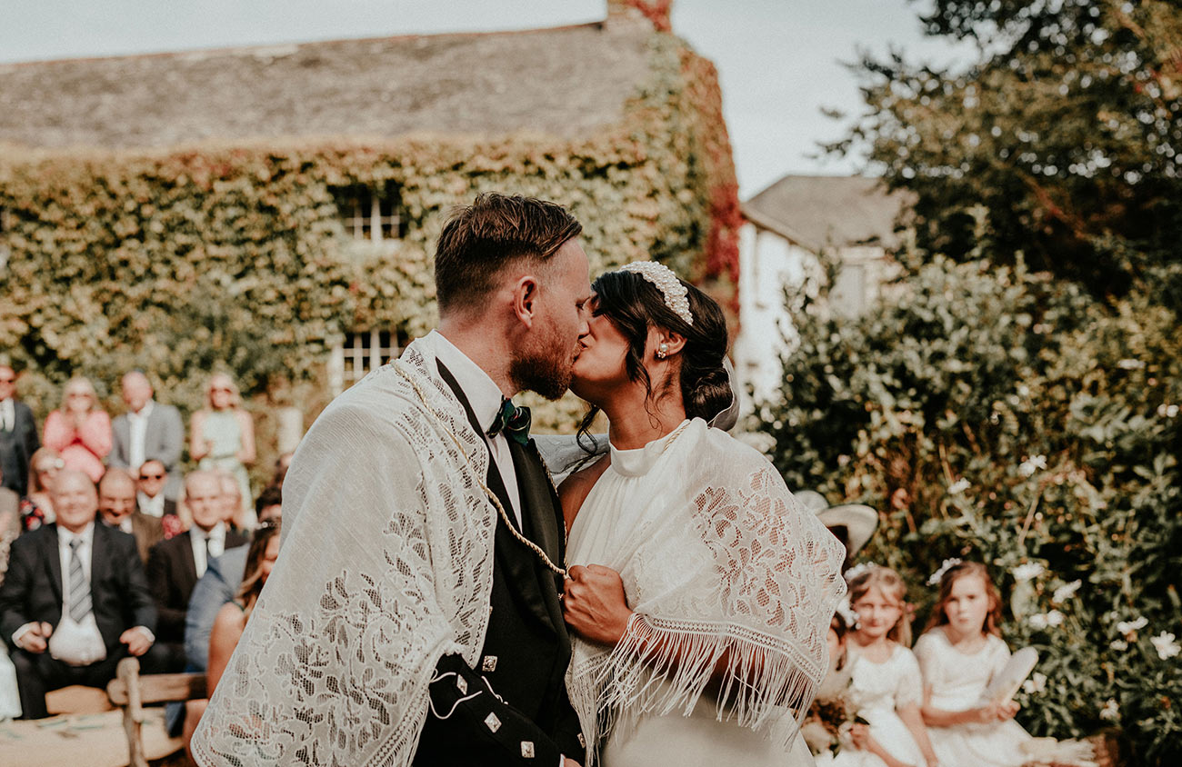 Real Wedding Cornish Camels Bride Groom Ceremony