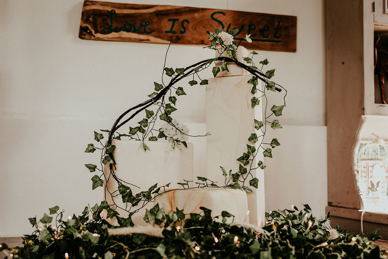 Real Wedding Cornish Camels Reception Cake