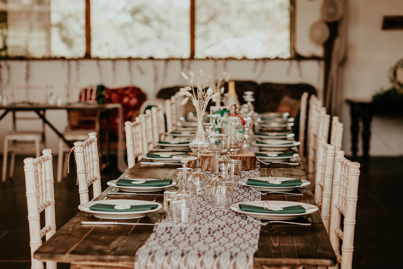 Real Wedding Cornish Camels Venue Reception Tables